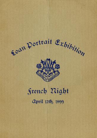 Loan portrait exhibition French night, April 12th 1899