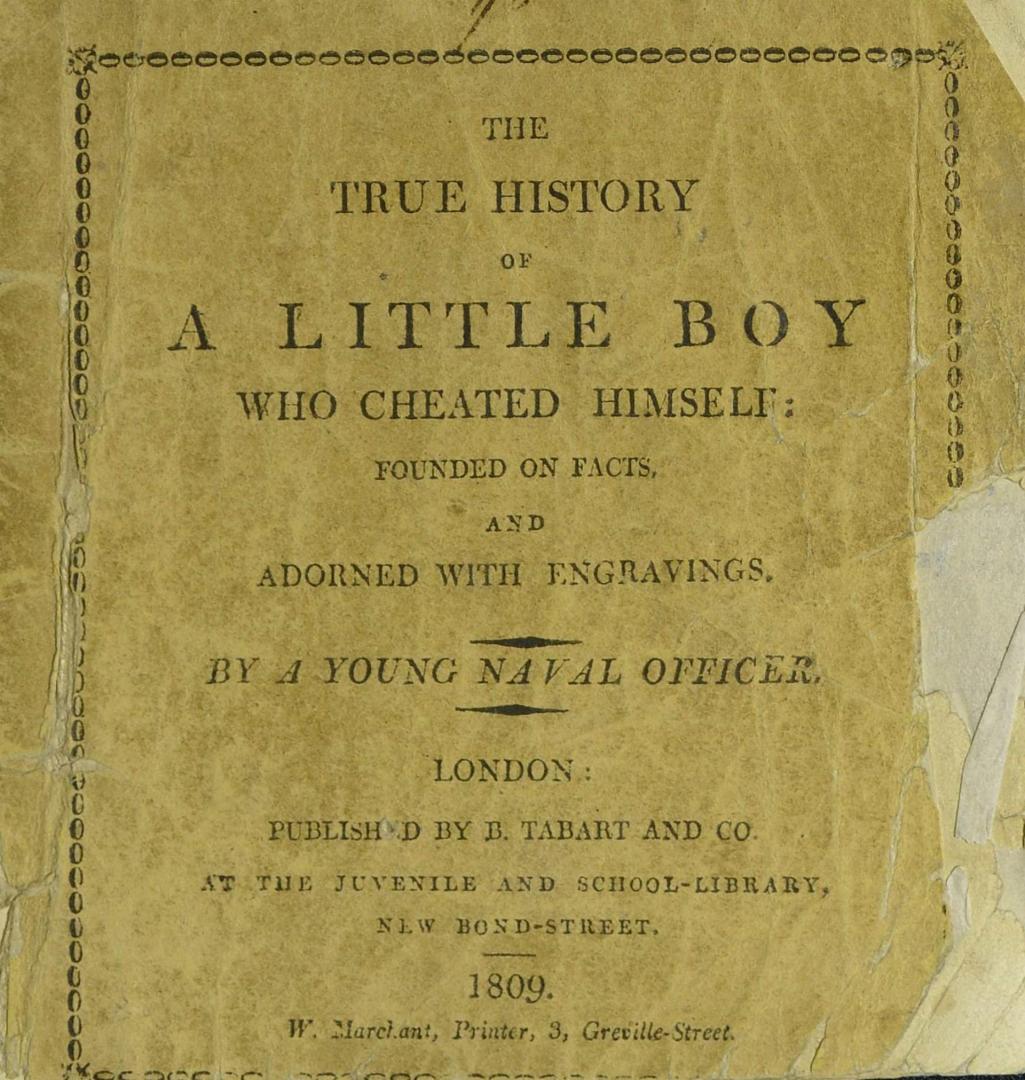 Softcover book, torn on right side. Author: "By a young naval officer"