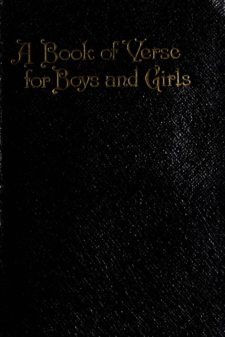 A book of verse for boys and girls