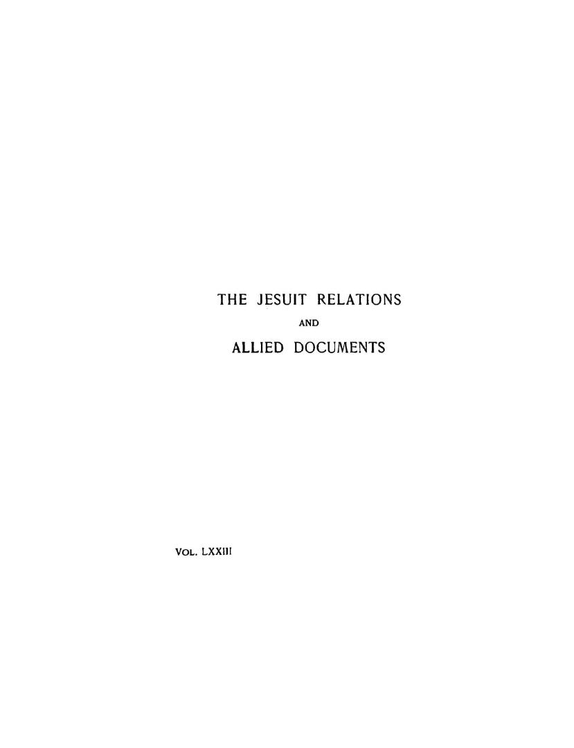 The Jesuit relations and allied document