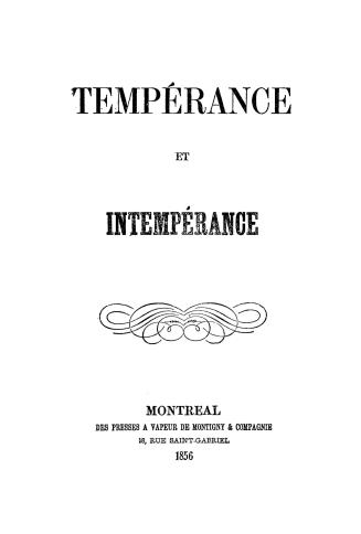 Tempérance et intempérance