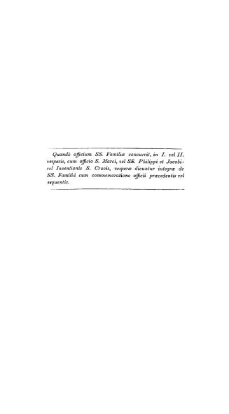 Officium in festo sanctissimae familiae Jesu, Mariae, Joseph, quod celebratur in dioecesi quebecenci, dominica tertia post pascha, sub ritu II. classis