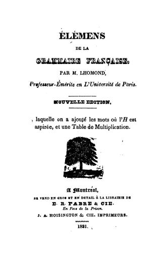 Elémens de la grammaire française