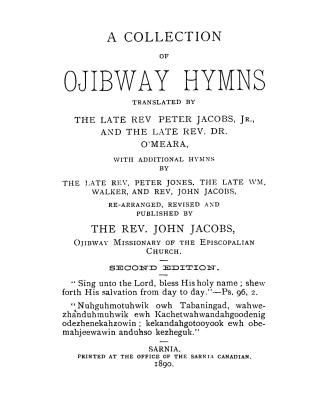 A collection of Ojibway hymns