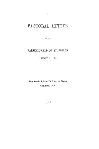 A pastoral letter to the parishioners of St