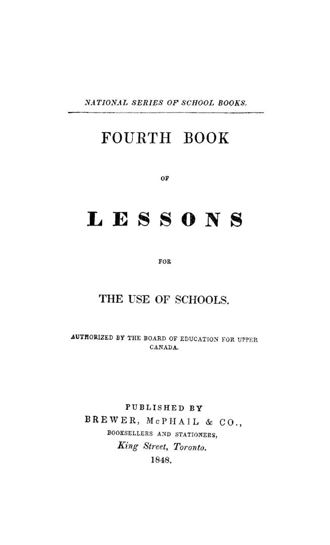 Fourth book of lessons for the use of schools