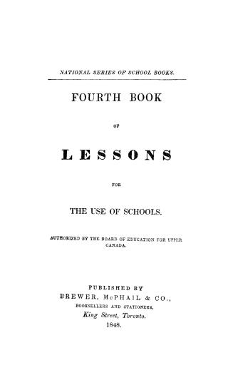 Fourth book of lessons for the use of schools