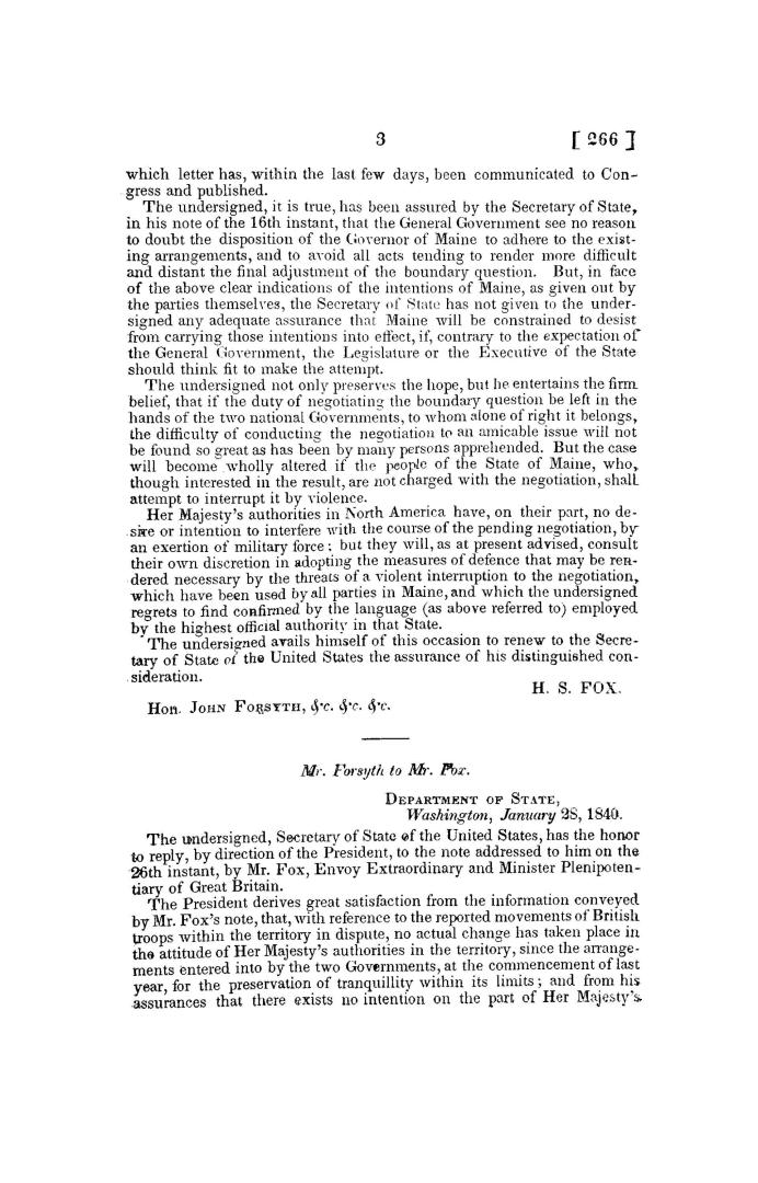 Two messages from the President of the United States, communicating additional correspondence in relation to the adjustment of the northeastern bounda(...)