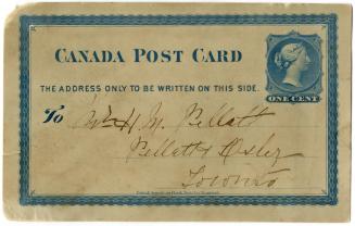 Canada post card : the address only to be written on this side