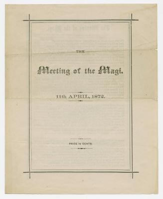 Title page adorned with printers lines in the shape of a box surrounding text: The meeting of t…