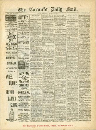 The Toronto Daily Mail miniature newspaper