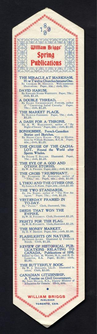 1899. William Briggs' Spring Publications