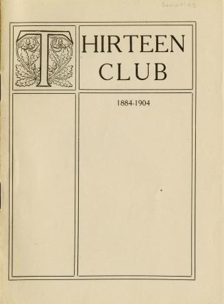 Thirteen Club 1884-1904