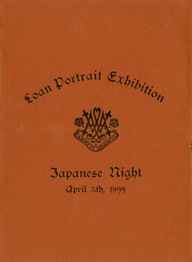 Loan portrait exhibition Japanese night, April 5th 1899