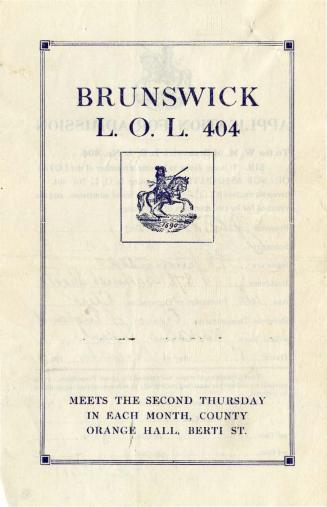 Brunswick L.O.L 404 Application for Admission