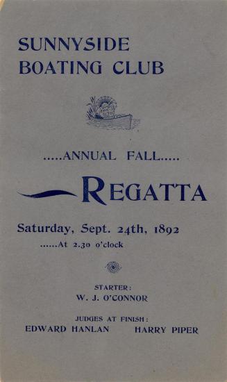 Sunnyside Boating Club Annual Fall Regatta, Saturday, Sept