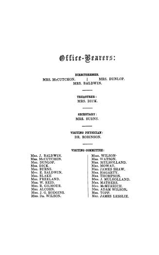 Annual report of the Toronto Magdalene Asylum, and Industrial House of Refuge for Females