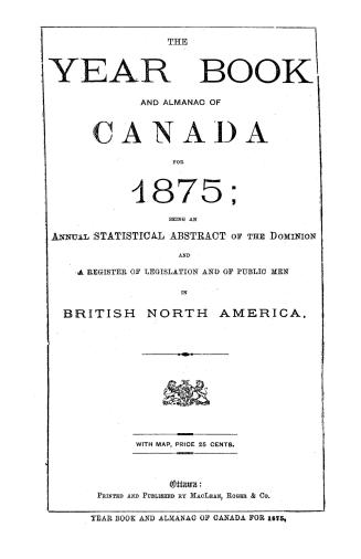 The Year book and almanac of Canada for