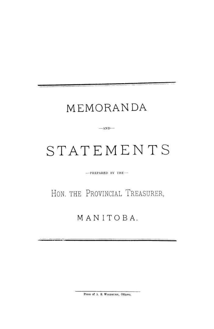 Memoranda and statements