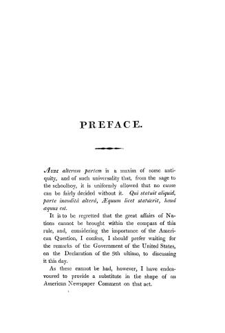 Anticipation of marginal notes on the declaration of government of the ninth of January, 1813