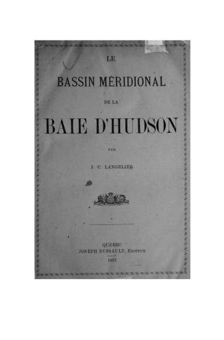 Le bassin méridional de la baie d'Hudson