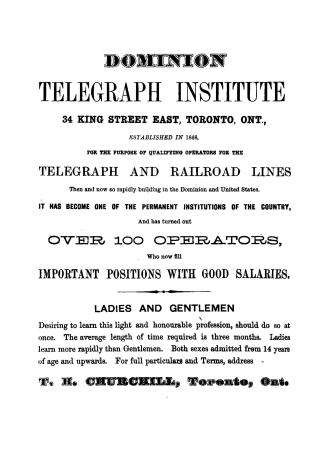 Everybody's hand book. Hendley's Toronto and Dominion ABC railway, omnibus, street railway, steam navigation, time tables, post office and general gui(...)