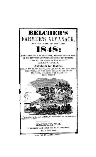 Belcher's farmer's almanack for the year of our Lord