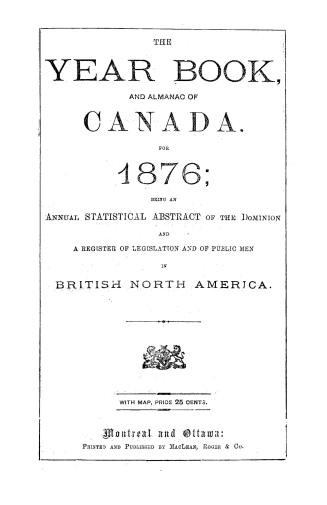 The Year book and almanac of Canada for