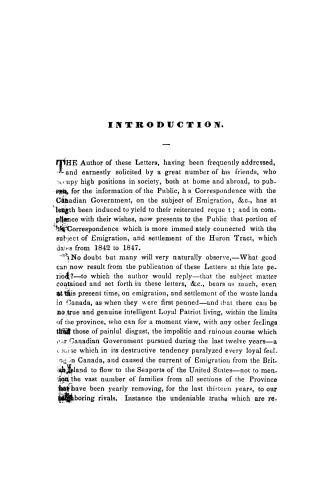 Letters on emigration from the British Isles, and the settlement of the waste lands in the province of Canada