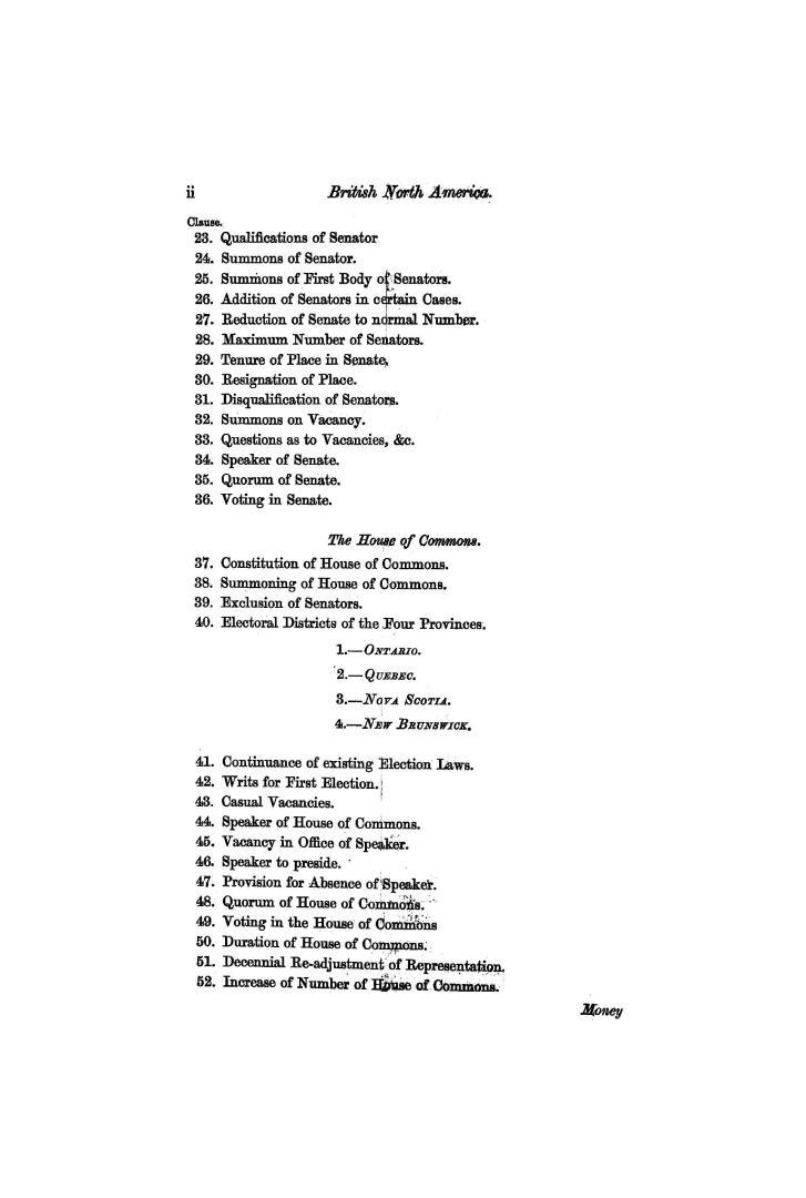 A bill intituled An act for the union of Canada, Nova Scotia and New Brunswick, and the government thereof, and for purposes connected therewith (presented by the Earl of Carnarvon