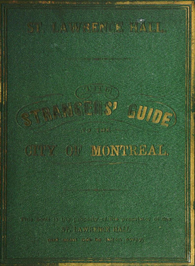 The strangers' guide to the city of Montreal, 1879