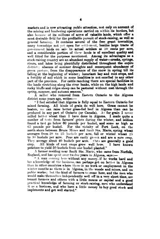 Handbook of information relating to the District of Algoma in the Province of Ontario : letters from settlers and others, and information as to land registrations