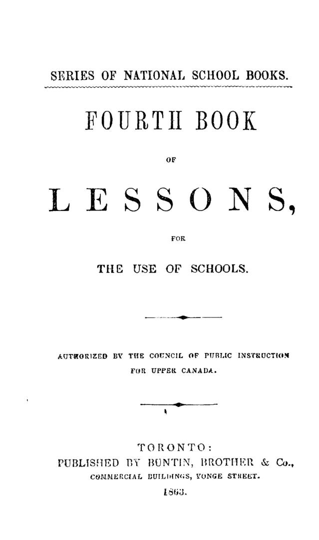 Fourth book of lessons for the use of schools