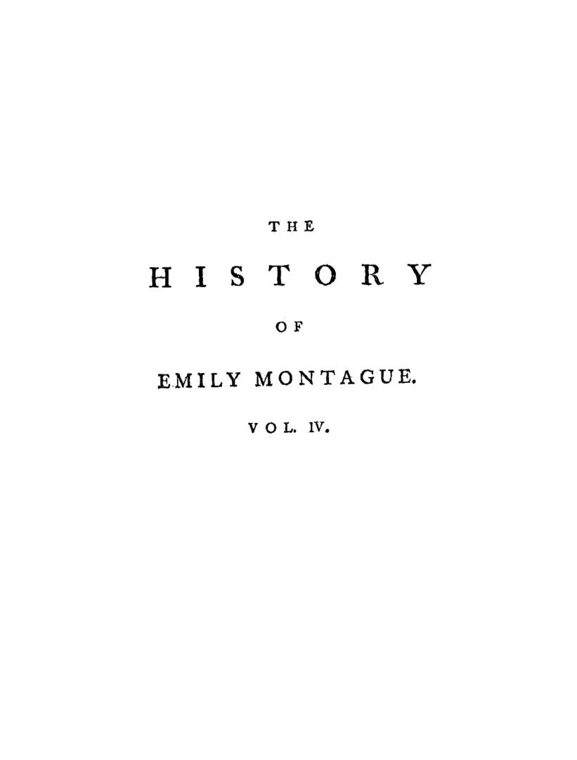 The history of Emily Montague (v