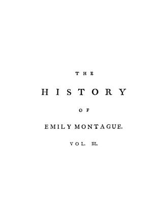 The history of Emily Montague (v