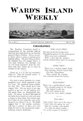 Ward's Island weekly, 1920-07-24