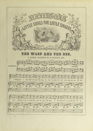 Davidson's little songs for little singers, The wasp and the bee: a fable, adapted to a Spanish air