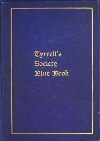 The Society Blue Book of Toronto, Hamilton and London