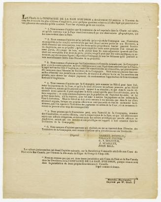 The Charter of the Hudson's Bay Company, was lately laid before five of the most eminent lawyers in England, with some queries, as to the legal effect of various clauses