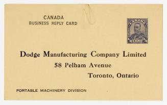 Canada business reply card