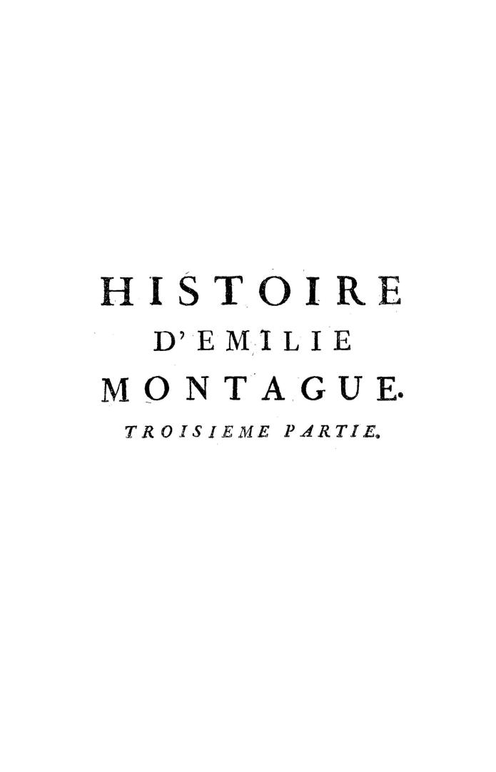 Histoire d'Emilie Montague par l'auteur de Julie Mandeville; traduit de l'anglois