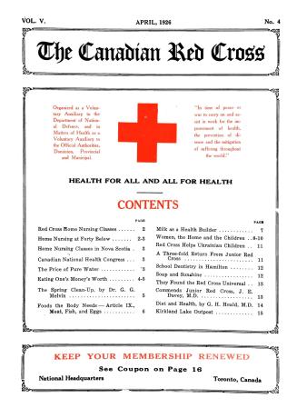 Canadian Red Cross (volume V, number 4)