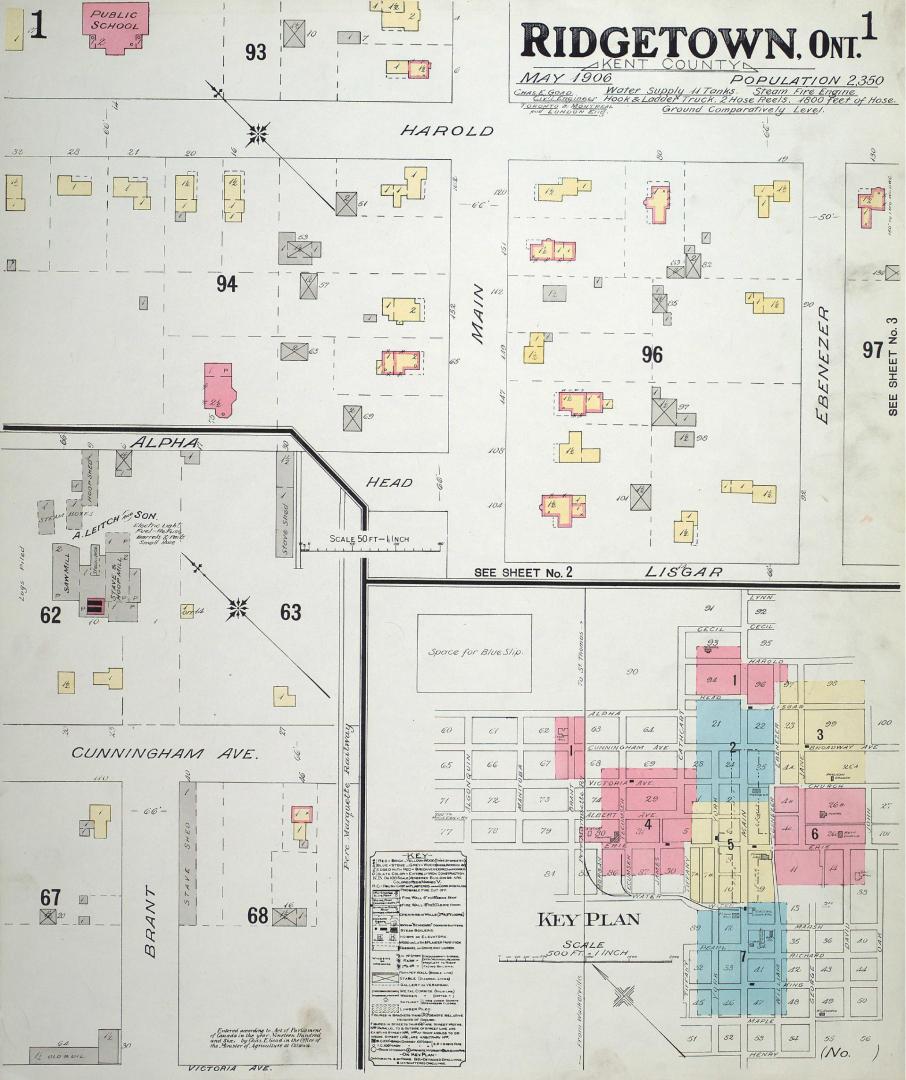 Fire insurance plan of Ridgetown, Ont.