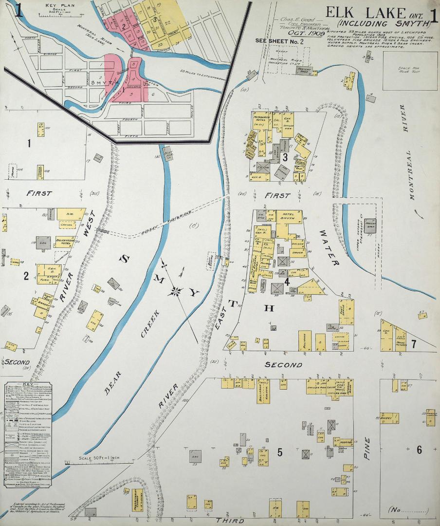 Fire insurance plan of Elk Lake, Ont