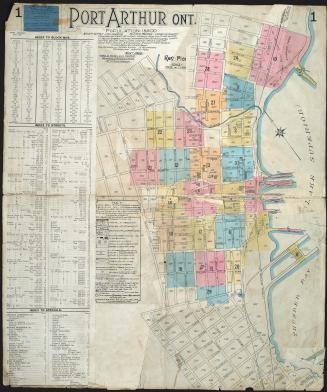 Fire insurance plan of Port Arthur, Ont: population 15500