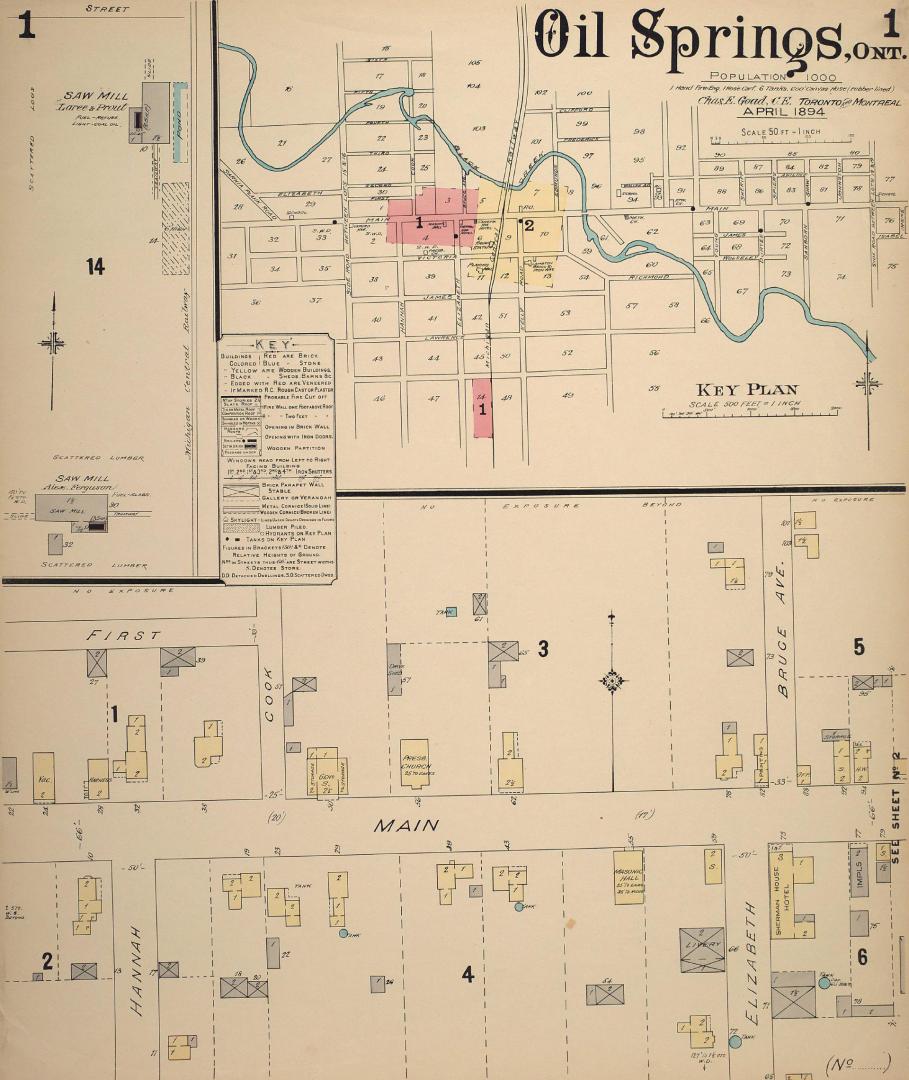 Fire insurance plan of Oil Springs, Ont