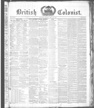 British Colonist May 29, (1846)