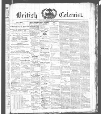 British Colonist June 30, (1846)