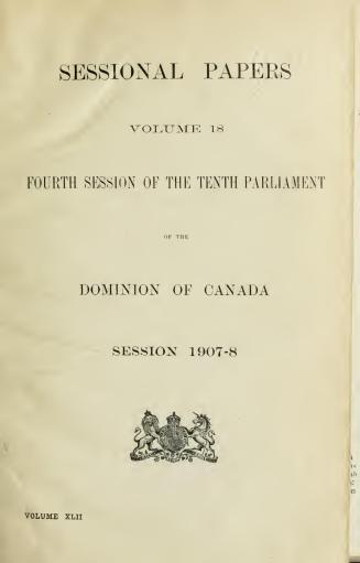 Sessional papers of the Dominion of Canada 1907-1908