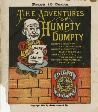 Advertisement for Sea Foam baking soda. Humpty Dumpty attempts to make bread using Sea Foam bak ...